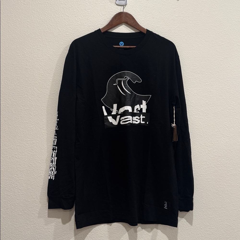 Vast Black Long Sleeve Tee, XL